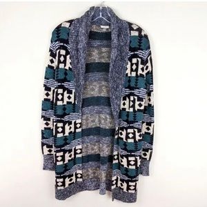 Urban Outfitters Ecote Aztec Open Knit Cardigan